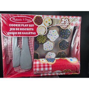 Melissa & Doug Wooden Cookie Play Set For Kids 29 Pieces Durable Pretend Baking